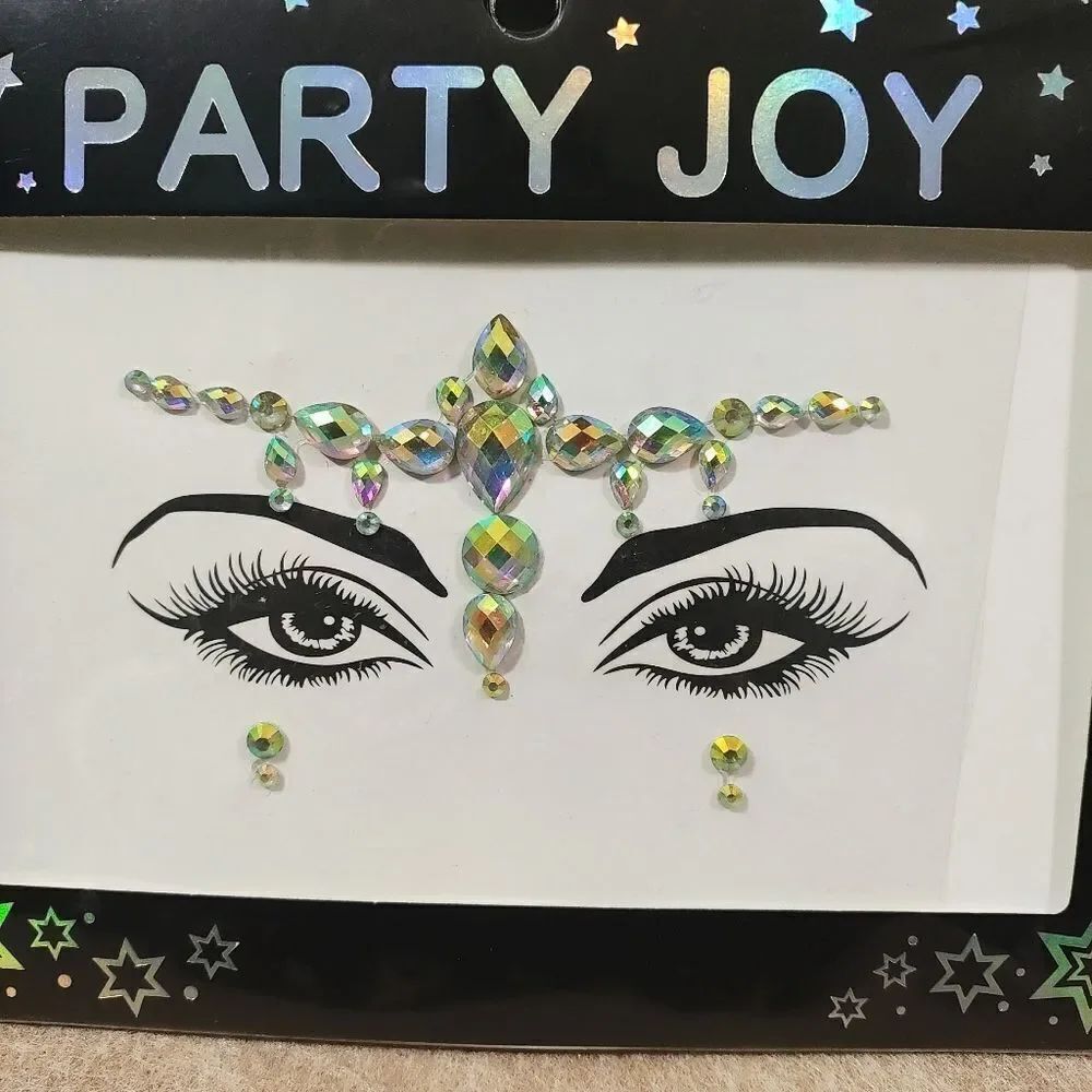 Party Joy Rhinestone Tattoo Face Jewelry - Picture 2 of 3